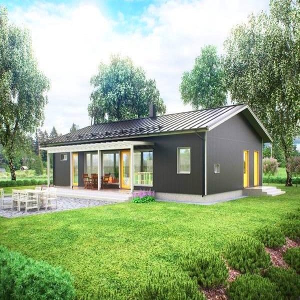 Финский проект одноэтажного каркасного дома