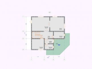 План первого этажа каркасного дома «МС-118»