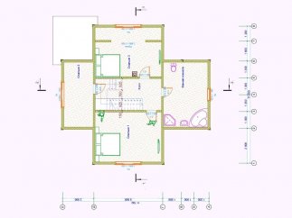 План мансардного этажа каркасного дома «МС-166»