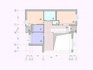 План мансардного этажа каркасного дома «МС-223»