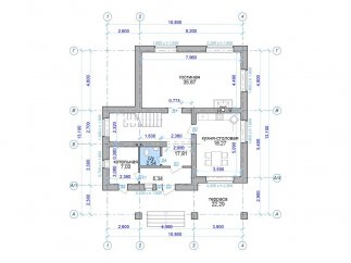 План первого этажа дома из газобетона «МС-176»