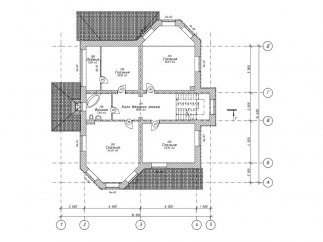 План второго этажа дома из газобетона проект «МС-345»