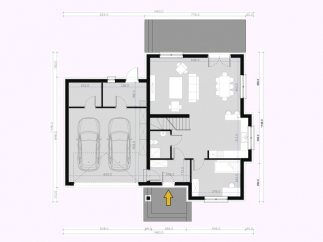 План первого этажа дома из газоблока проект «МС-192»