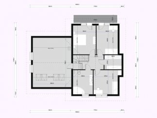 План мансардного этажа дома из газоблока проект «МС-192»