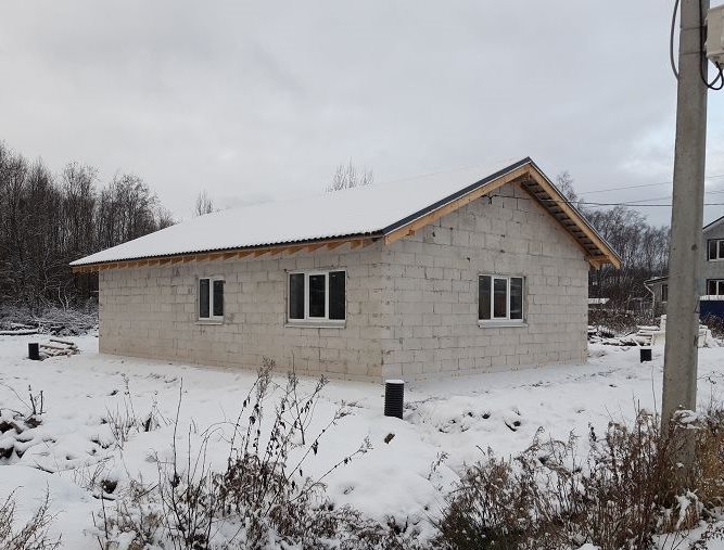 Строительство одноэтажного дома из газобетона в Череповецком районе
