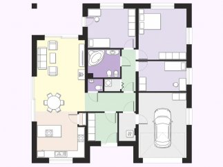 План этажа дома из газобетона проект «МС-200»