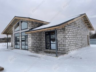 Дом из газобетона с панорамным эркером 10х16 в Череповце